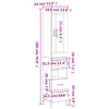 vidaXL Hoge kast 34,5x34x180 cm bewerkt hout wit