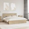 vidaXL Bedframe met hoofdeinde Sonoma Eiken 180 x 200 cm Bewerkt hout