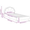 vidaXL Bedframe voor kinderen met hoofdbord Zwart 90 x 190 cm Fluweel