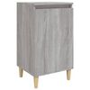 vidaXL Nachtkastje 40x35x70 cm bewerkt hout grijs sonoma eikenkleurig