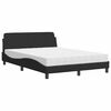 vidaXL Bed met matras "Dover" fluweel zwart 140x190 cm