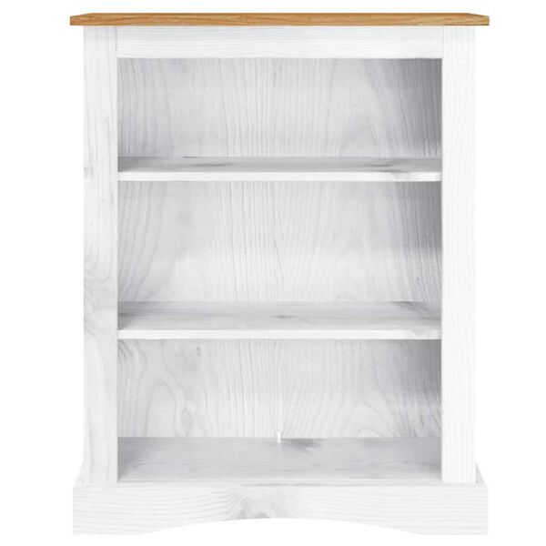 vidaXL Boekenkast 3 schappen 81x29x100 cm grenenhout Corona-stijl wit