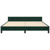 vidaXL Bedframe zonder matras 160x200 cm fluweel donkergroen