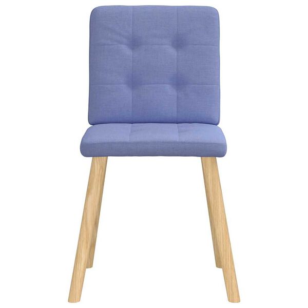 vidaXL Eetkamerstoelen 2 st stof jeansblauw