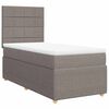 vidaXL Boxspring met matras stof taupe 100x200 cm