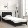 vidaXL Bedframe zonder matras "Hvar" kunstleer zwart 90x190 cm