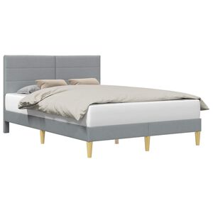 vidaXL Bedframe met hoofdeinde Lichtgrijs 120 x 200 cm Stof