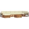 vidaXL Sofa-Sets 8 pcs Natuurlijk en Cr&egrave;me Massief Acaciahout