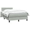 vidaXL Boxspring met matras fluweel lichtgrijs 120x210 cm