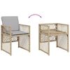 vidaXL 9-delige Tuinset met kussens poly rattan gemengd beige