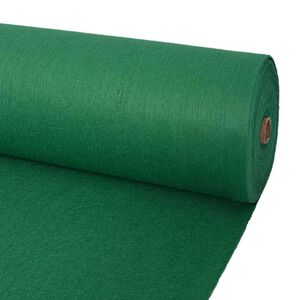 vidaXL Tapijt Effen Groen 1,2 x 12 m Polyester