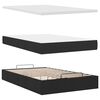 vidaXL Ottoman bed met matras 120x200cm stof zwart