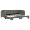 vidaXL Slaapbank met onderschuifbed 80x200 cm stof donkergrijs