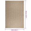 vidaXL Vloerkleed ZIZUR beige binnen en buiten 240x340 cm jute look