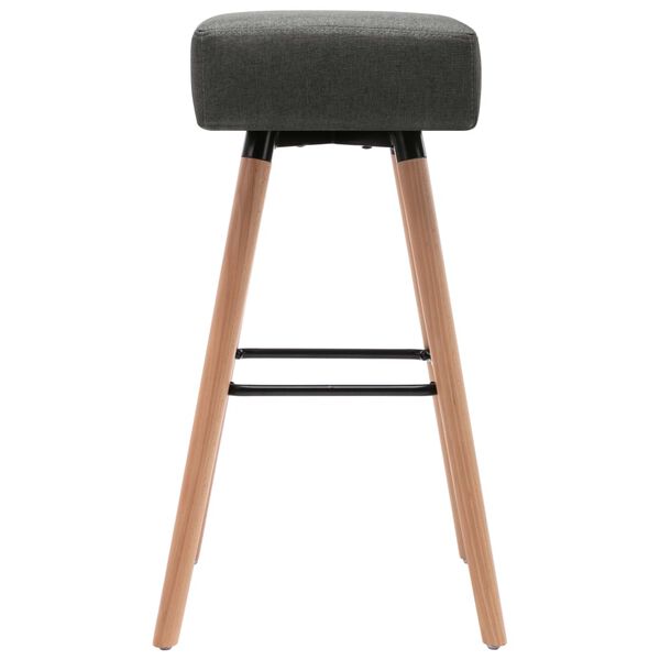 vidaXL Barstoelen 2 st stof donkergrijs