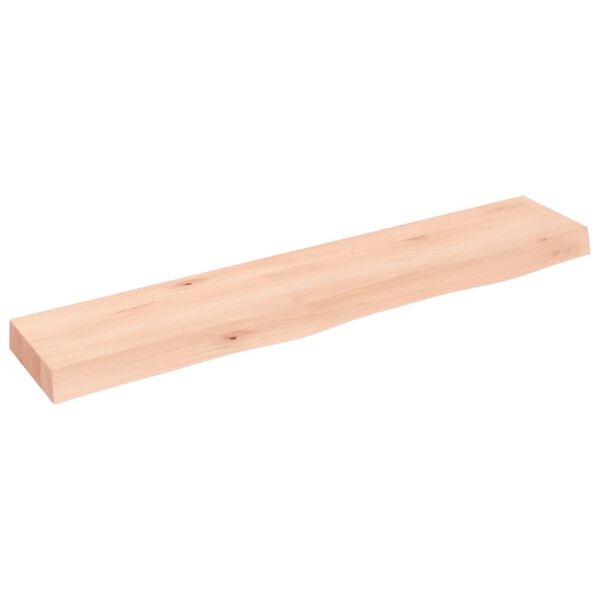 vidaXL Wandschap 100x20x6 cm onbehandeld massief eikenhout