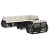 vidaXL Tuinbankenset 9 st Zwart en Cream Wit poly rattan