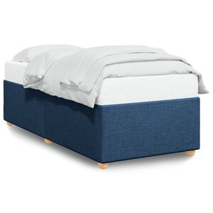 vidaXL Bedframe zonder matras 90x200 cm stof blauw