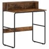 vidaXL Bureau met opbergruimte Gerookt eiken 80 x 50 x 91 cm