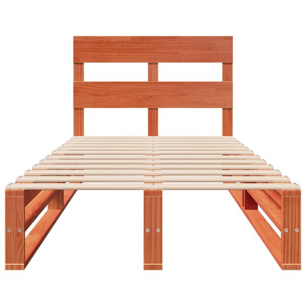 vidaXL Bedframe zonder matras massief grenenhout wasbruin 90x200 cm