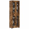 vidaXL Hoge kast FLORIN Gerookt eiken 60 x 35 x 182 cm Bewerkt hout