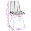 vidaXL Eetkamerstoel 2 pcs Naturel 44 x 47 x 85 cm Riet en IJzer
