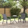 vidaXL Tuin Bistro Set 3 pcs Grijs Staal