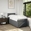 vidaXL Boxspring met matras stof donkergrijs 90x190 cm