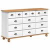 vidaXL Ladekast ASKIM Wit 79 x 40 x 133,5 cm Massief grenenhout