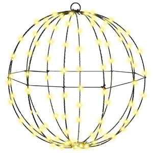 vidaXL Bal Warmwit 40 x 40 x 42 cm Metaal 120 LED's