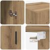 vidaXL Wandkast Artisan Eiken 34,5 x 34 x 90 cm Bewerkt hout