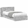 vidaXL Bedframe met opslag Betongrijs 75 x 190 cm Bewerkt hout