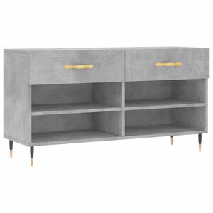 vidaXL Schoenenbank 102x35x55 cm bewerkt hout betongrijs