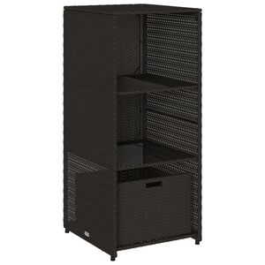 vidaXL Tuinkast 50x55x115 cm poly rattan zwart
