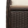 vidaXL 11-delige Bistroset met kussens poly rattan bruin