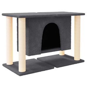 vidaXL Kattenmeubel met sisal krabpalen 50 cm donkergrijs