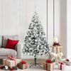 vidaXL Kunstkerstboom met 300 LED Wit 180 cm PVC en Staal en Kunststof