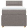 vidaXL Boxspring met matras stof taupe 80x200 cm