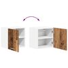 vidaXL Hangkast 2 pcs Oude Hout en Wit 40 x 31 x 40 cm Bewerkt hout