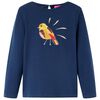 vidaXL Kindershirt met lange mouwen 128 marineblauw