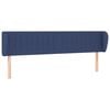 vidaXL Hoofdbord met randen 183x23x78/88 cm stof blauw