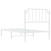 vidaXL Bedframe met hoofdbord metaal wit 90x190 cm