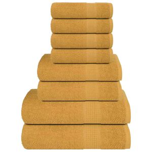 vidaXL 8-delige Handdoekenset FROGN 360 g/m&sup2; goud