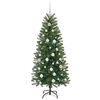 vidaXL Kunstkerstboom met 150 LED met standaard Groen 150 cm PE en PVC