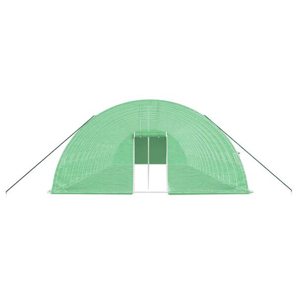 vidaXL Tuinkas met stalen frame 96 m&sup2; 16x6x2,85 m groen