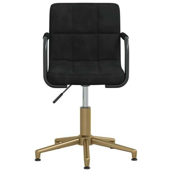 vidaXL Eetkamerstoel draaibaar 6 st fluweel zwart