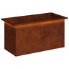 vidaXL Plantenbak met led Roestkleurig 40 x 80 x 40 cm weervast staal
