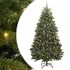 vidaXL Kunstkerstboom 210 cm 300 LED's Warmwit PVC en staal Groen