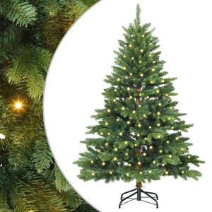 vidaXL Kunstkerstboom met 150 LED met standaard Groen 150 cm PE en PVC