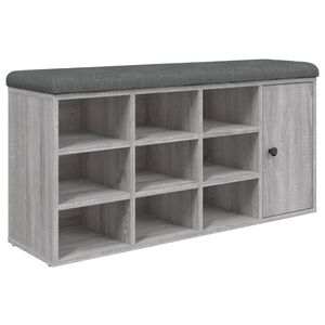 vidaXL Schoenenbank 102x32x50 cm bewerkt hout grijs sonoma eikenkleur